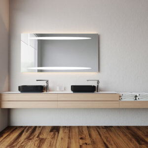 MOULINROUGE ist ein Spiegel mit einer Beleuchtung oben und unten